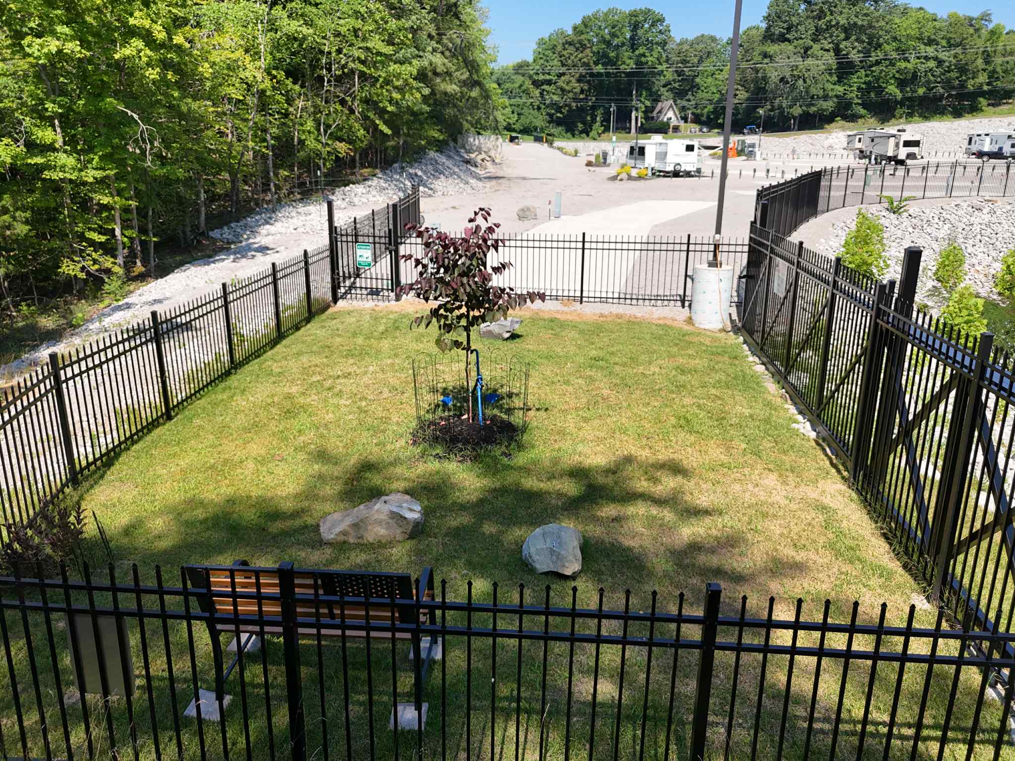Fenced pet area